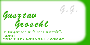 gusztav groschl business card